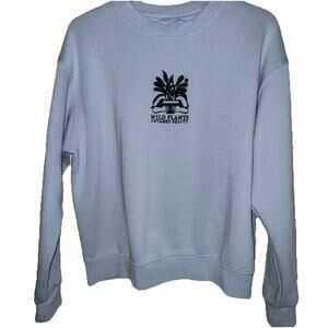 Denim & Flower Men’s Wild Plants Untamed Beauty NWOT Sweatshirt, Lt Blue~SOFT